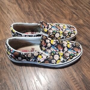 Vans Unisex  Slip-On Sneakers Peanuts  Characters Mens 8.5  Womens 10 Shoes